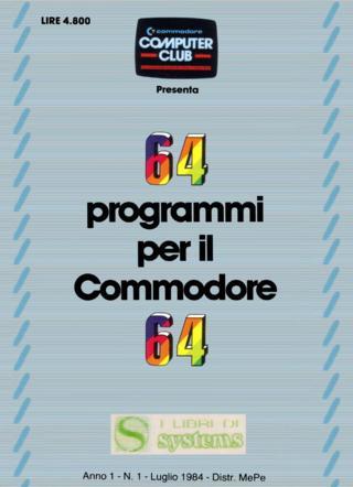 64 programmi per Commodore 64 (Gloriano Rossi, Marco Moccarelli - Systems)